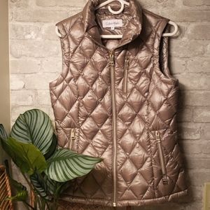 💥Sale💥 Calvin Klein Metallic Down Fill Puff Vest